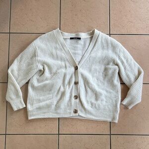 Quince Cream Cashmere Cardigan oversized Sweater Jenni Kayne